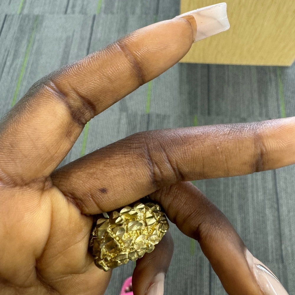 Gold Textured Statement Ring